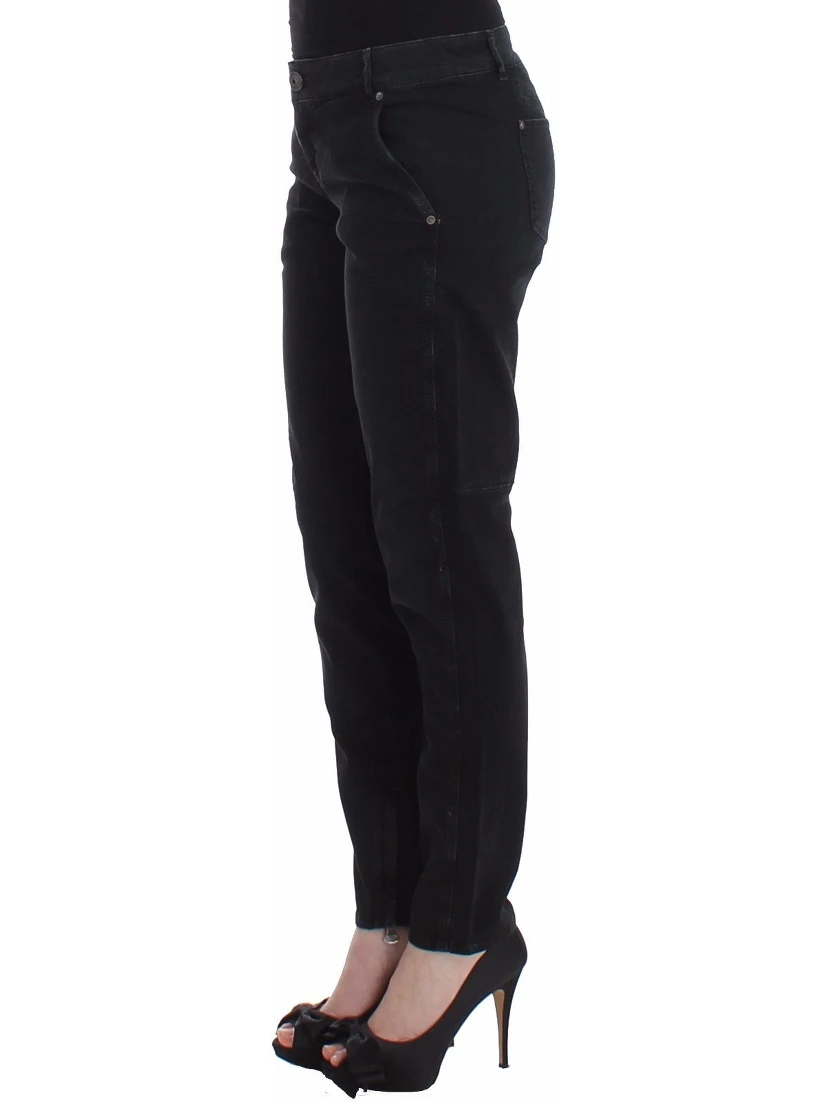 Blue Slim Jeans Denim Pants Skinny Leg Straight