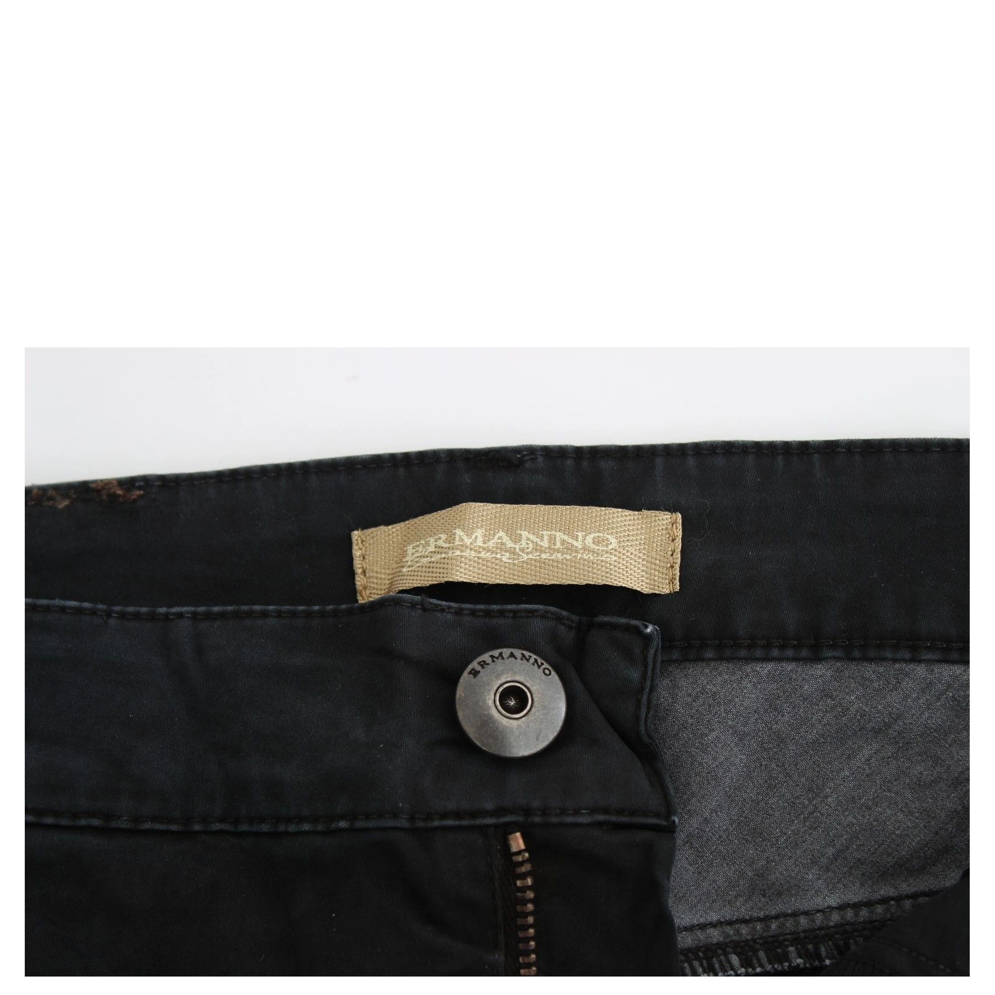 Blue Slim Jeans Denim Pants Skinny Leg Straight