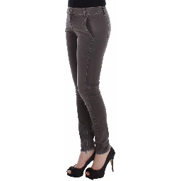 Gray Slim Jeans Denim Pants Skinny Leg Stretch