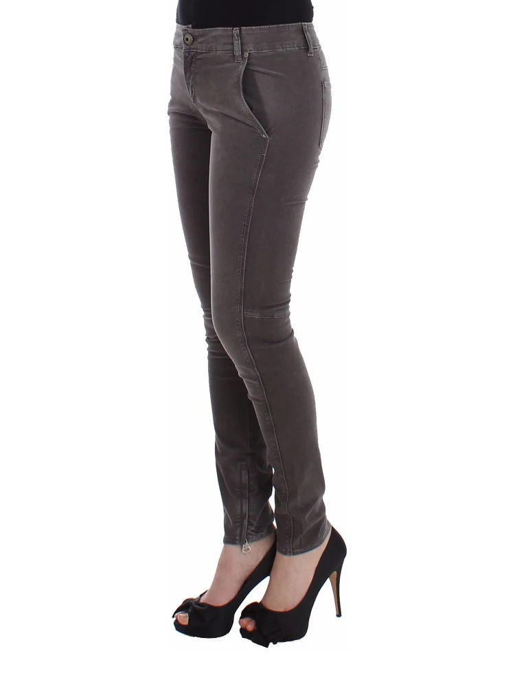 Gray Slim Jeans Denim Pants Skinny Leg Stretch alternative