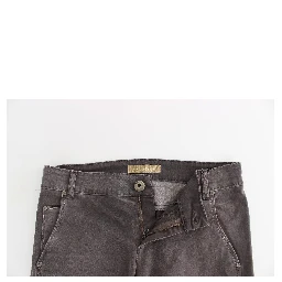 Gray Slim Jeans Denim Pants Skinny Leg Stretch