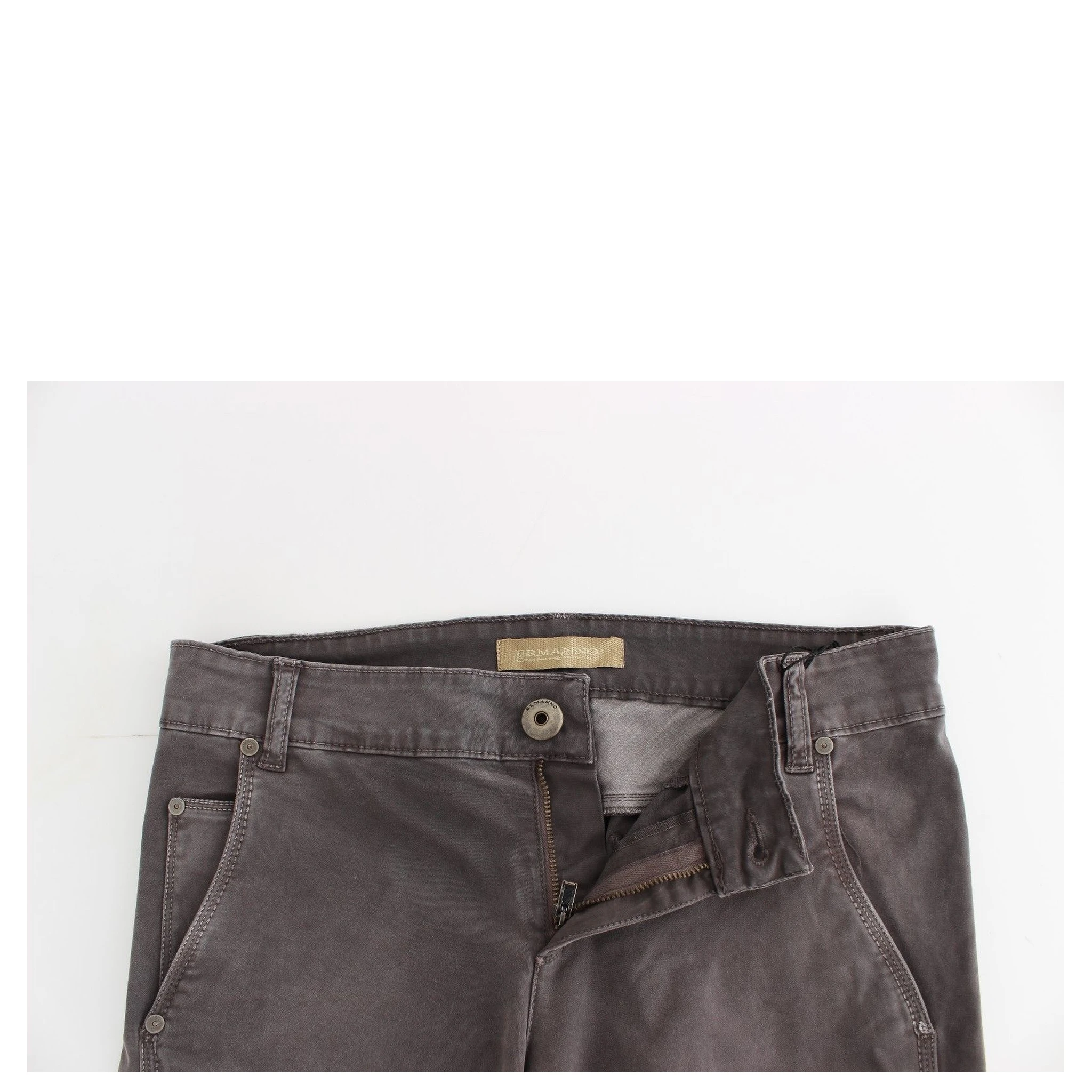 Gray Slim Jeans Denim Pants Skinny Leg Stretch