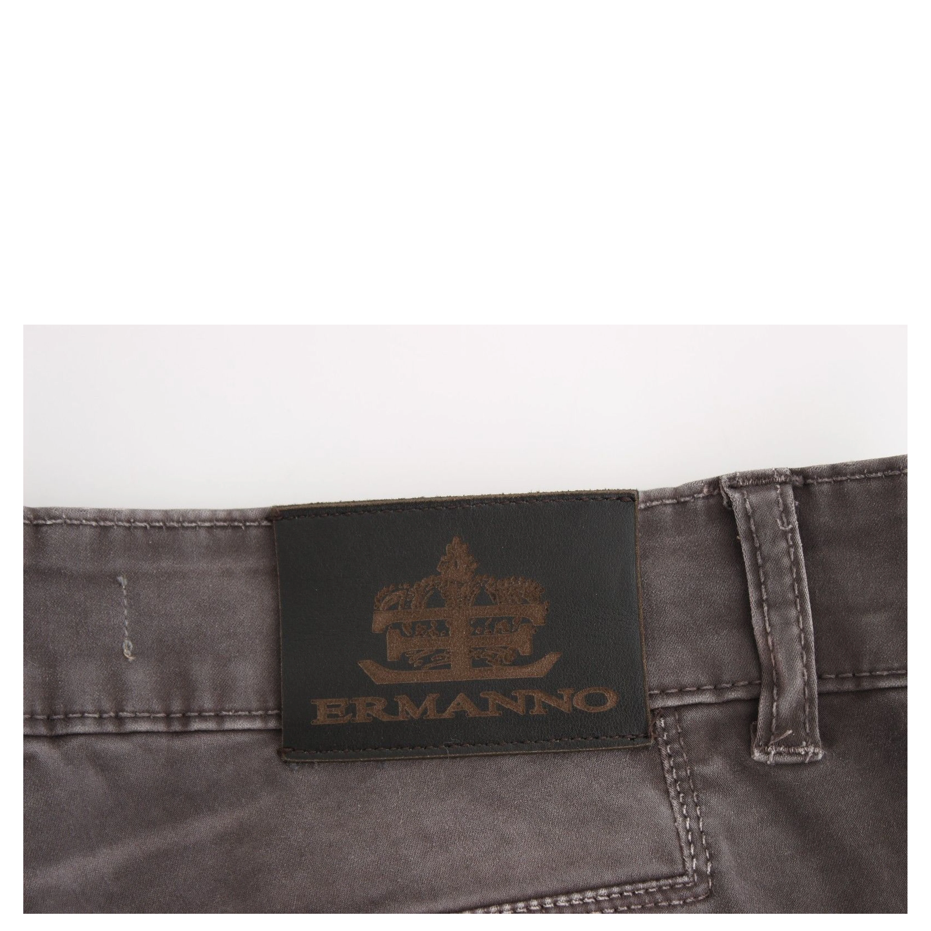 Gray Slim Jeans Denim Pants Skinny Leg Stretch