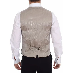 Black Cotton Dress Vest Blazer Jacket