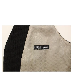 Black Cotton Dress Vest Blazer Jacket