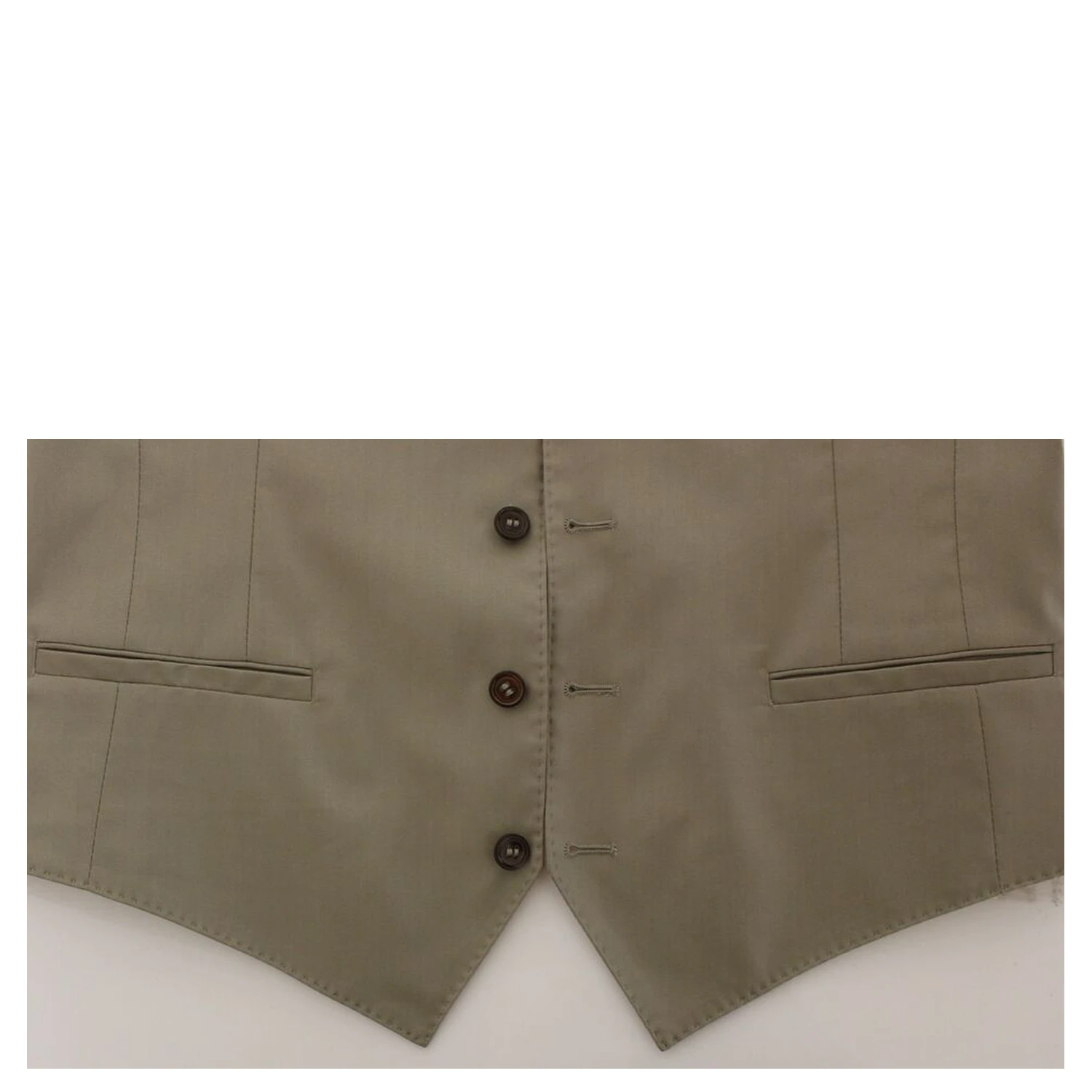 Beige Cotton Dress Vest Blazer Jacket