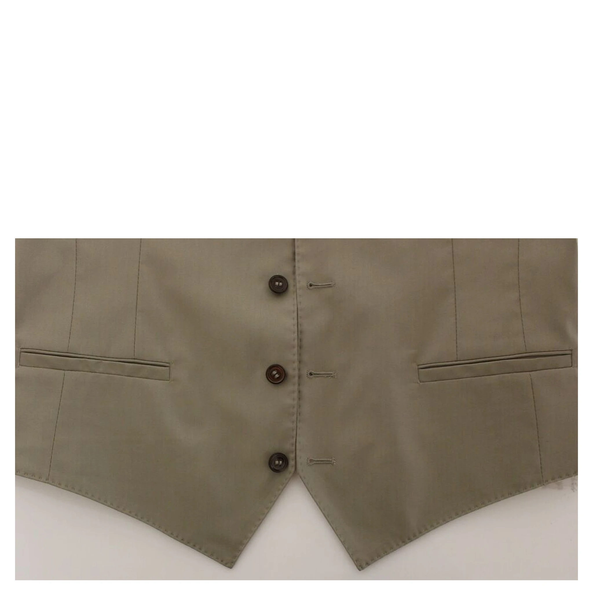 Beige Cotton Dress Vest Blazer Jacket