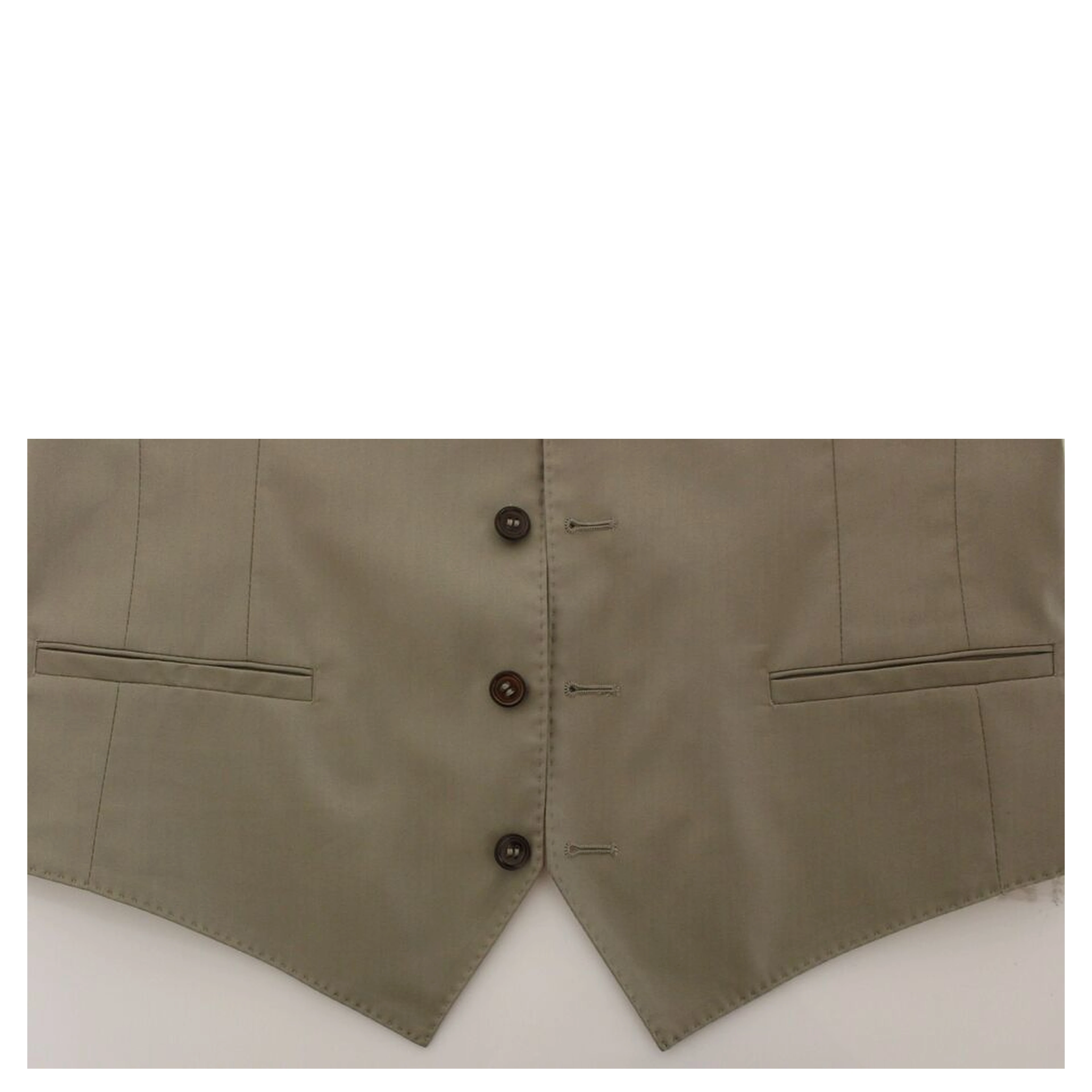 Beige Cotton Dress Vest Blazer Jacket