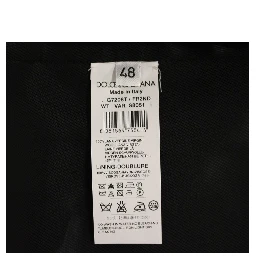 Gray Striped Wool Single Breasted Vest