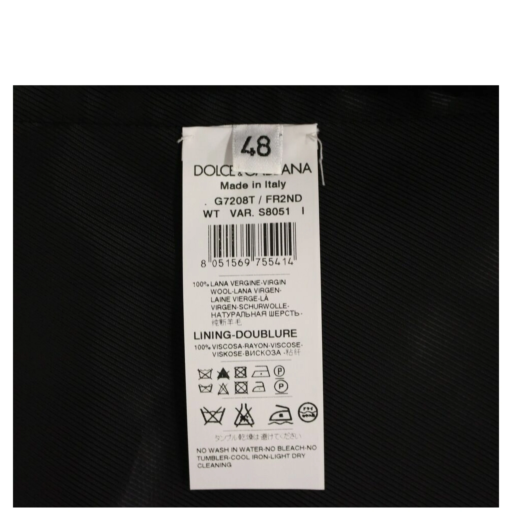 Gray Striped Wool Single Breasted Vest