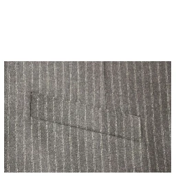 Gray Striped Wool Single Breasted Vest