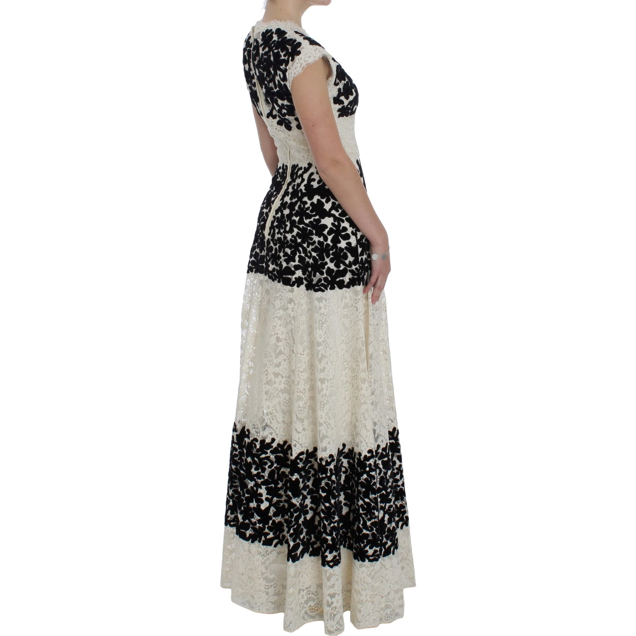 Floral Lace Ricamo Long Ball Maxi Dress