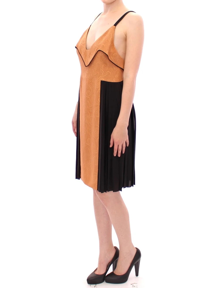 Black Bronze Silk Sleeveless Above Sheath Dress alternative