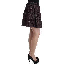 Purple Short Flannel Skirt