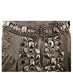 Black Crystal Handmade Above Knee Skirt