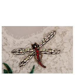 White Crystal Embellished Lace Blouse