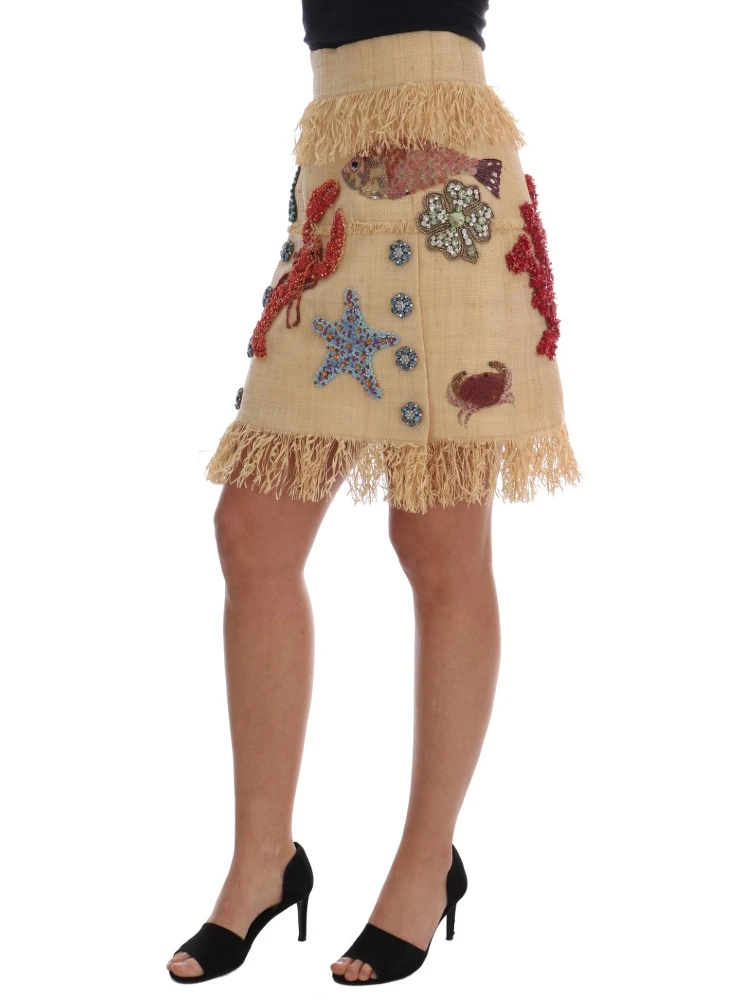 Crystal Beige Palm Fiber Skirt alternative