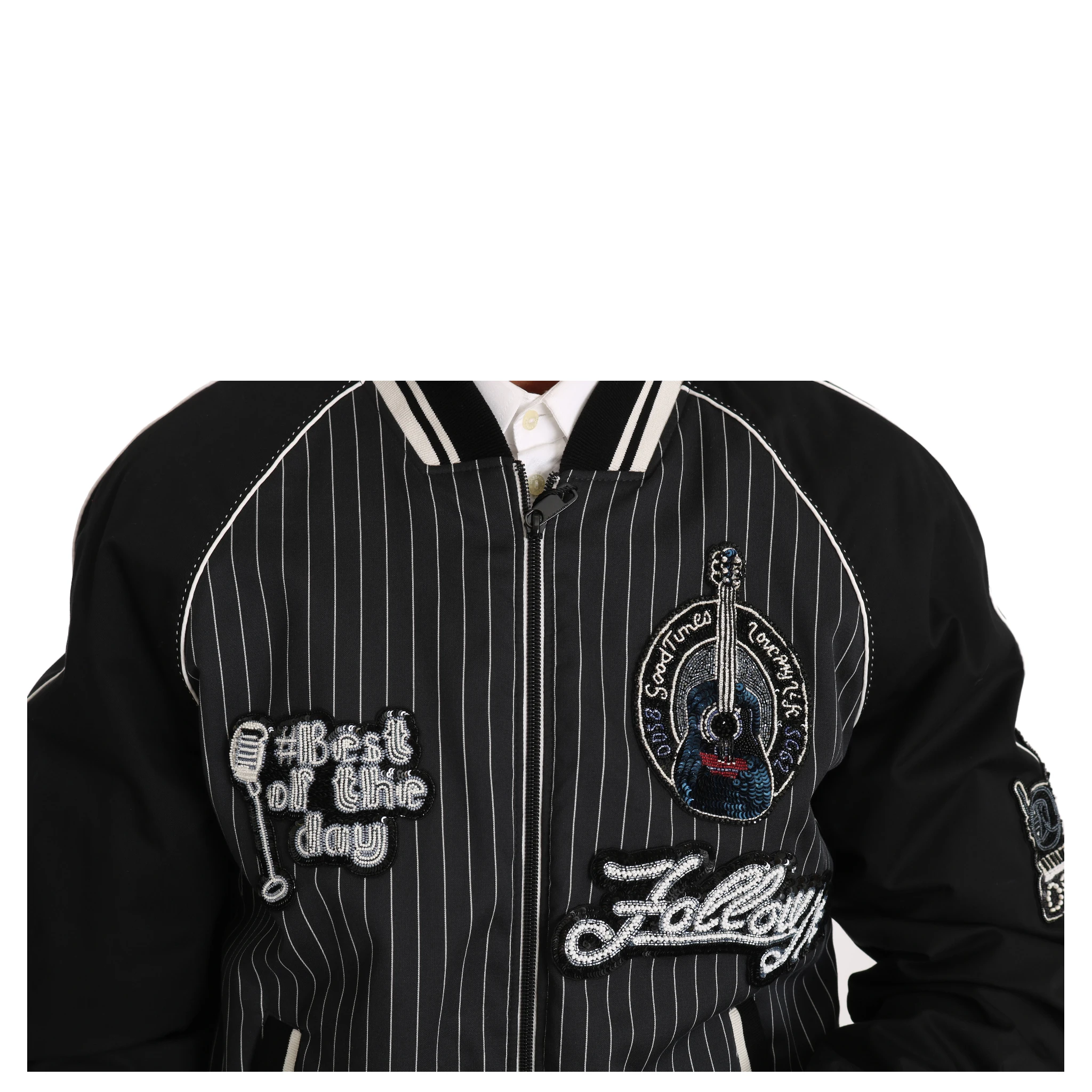 Black DD58 SG62 Sequined Beaded Jacket