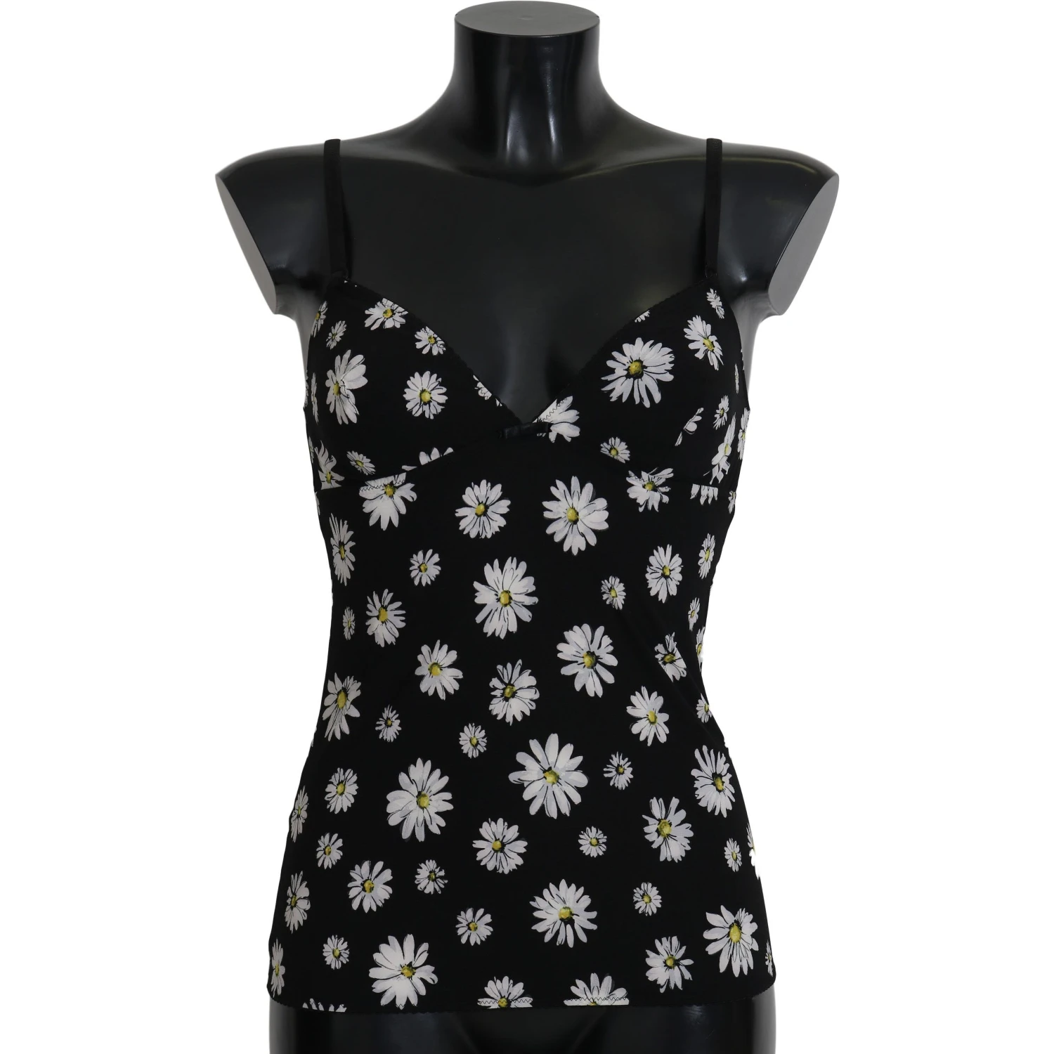 Black Daisy Print Dress Lingerie Chemisole