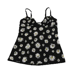 Black Daisy Print Dress Lingerie Chemisole