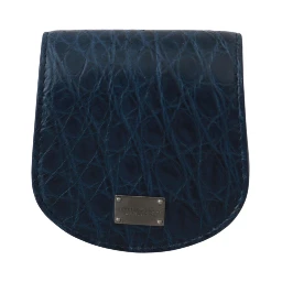 Blue Holder Pocket Wallet Blue Exotic Skin Condom Case