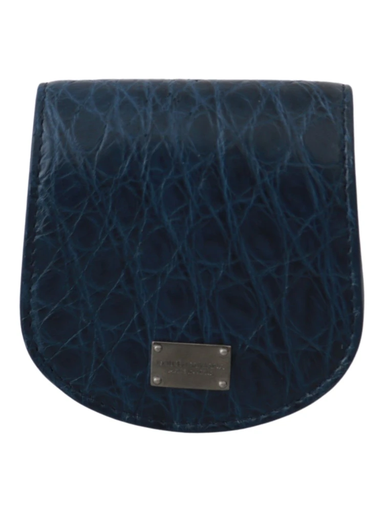 Blue Holder Pocket Wallet Blue Exotic Skin Condom Case