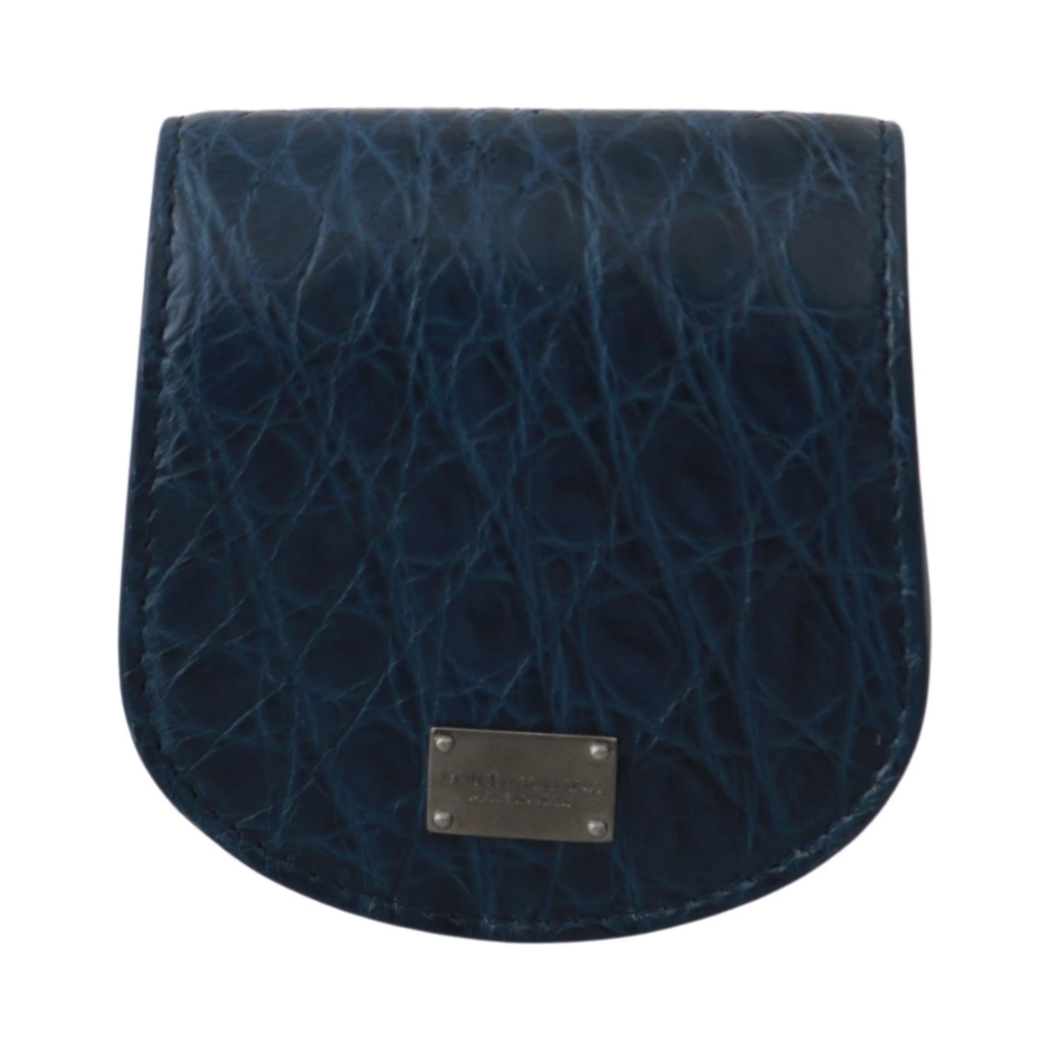Blue Holder Pocket Wallet Blue Exotic Skin Condom Case