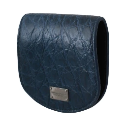 Blue Holder Pocket Wallet Blue Exotic Skin Condom Case