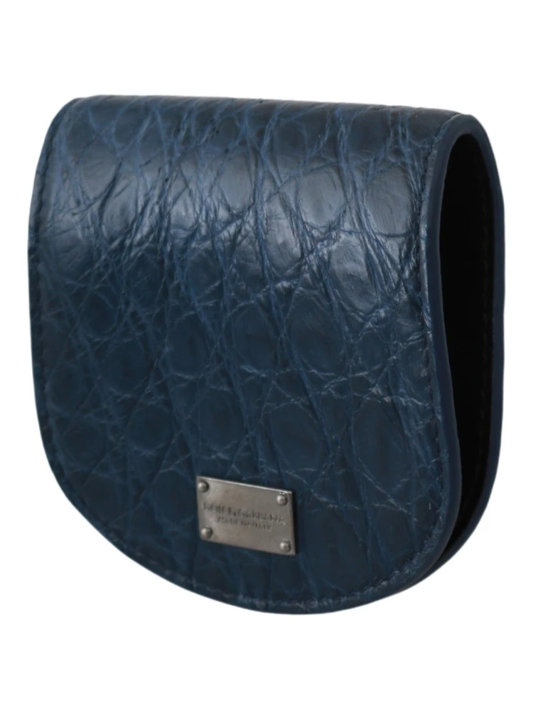 Blue Holder Pocket Wallet Blue Exotic Skin Condom Case alternative