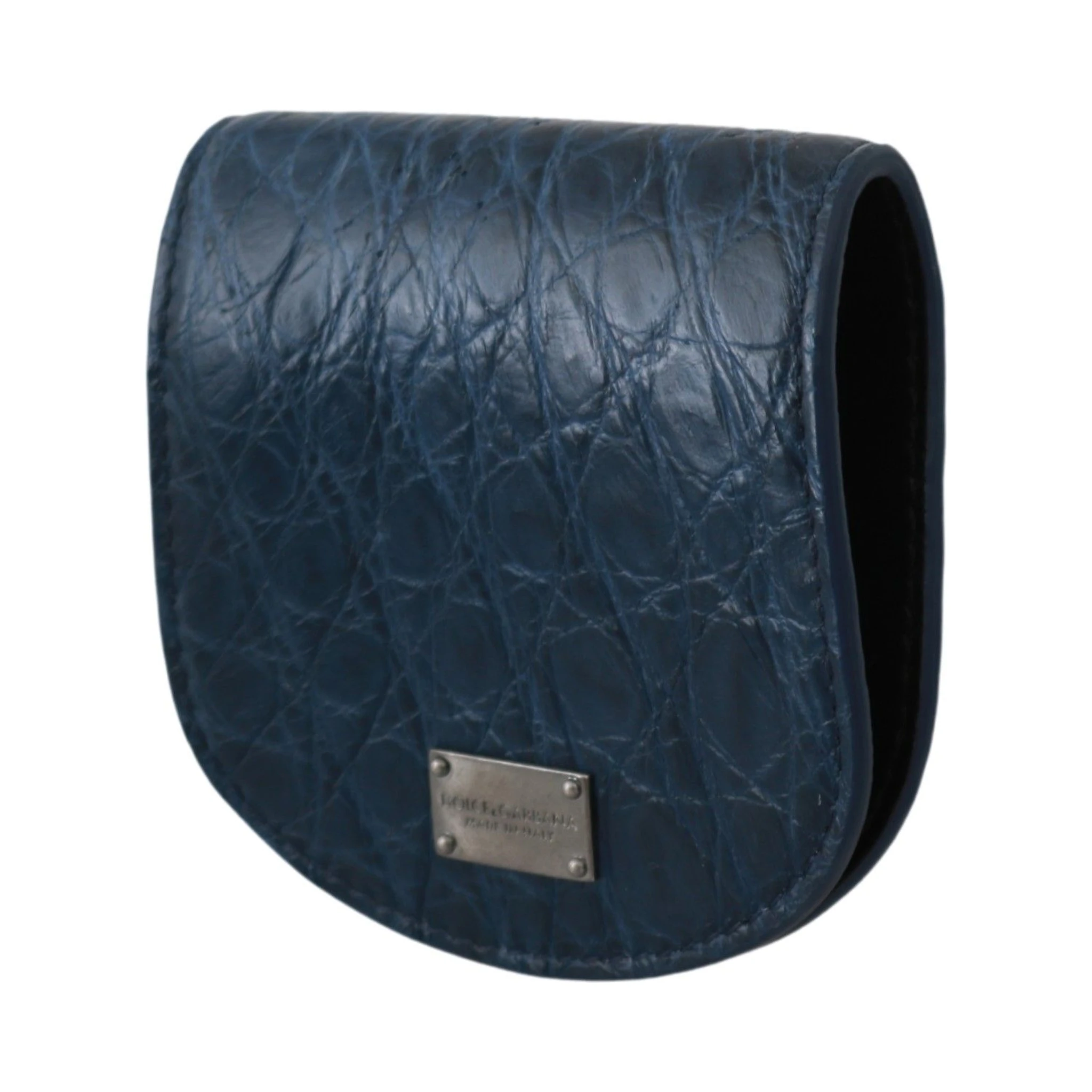 Blue Holder Pocket Wallet Blue Exotic Skin Condom Case