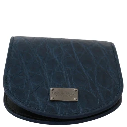 Blue Holder Pocket Wallet Blue Exotic Skin Condom Case