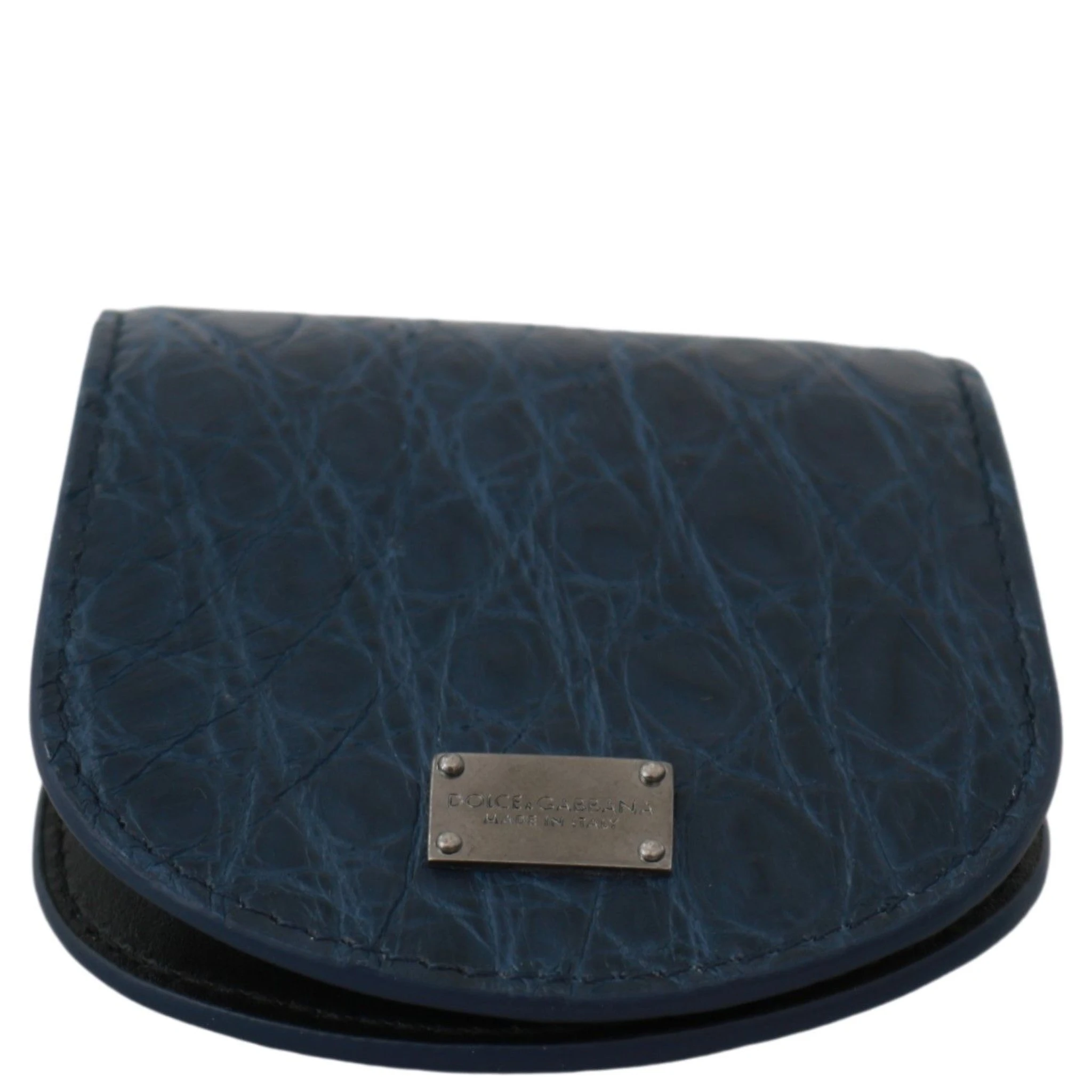 Blue Holder Pocket Wallet Blue Exotic Skin Condom Case