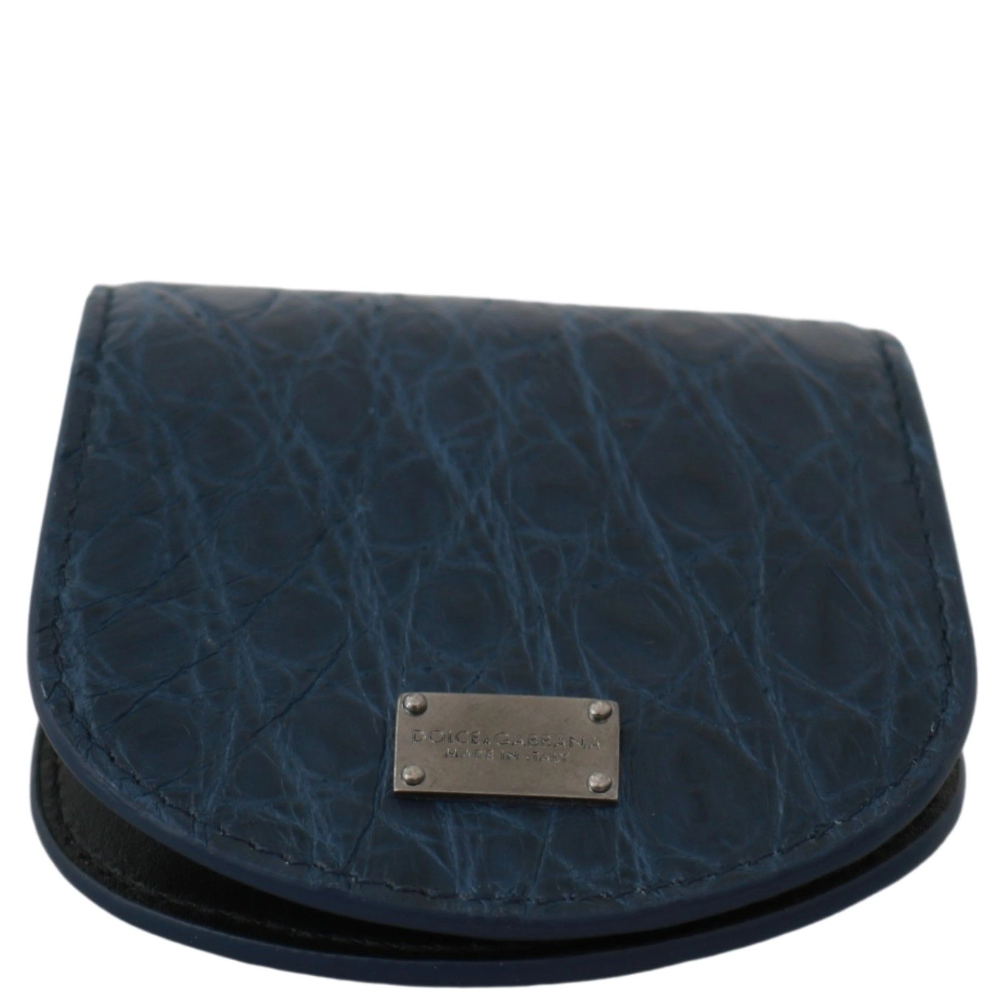 Blue Holder Pocket Wallet Blue Exotic Skin Condom Case
