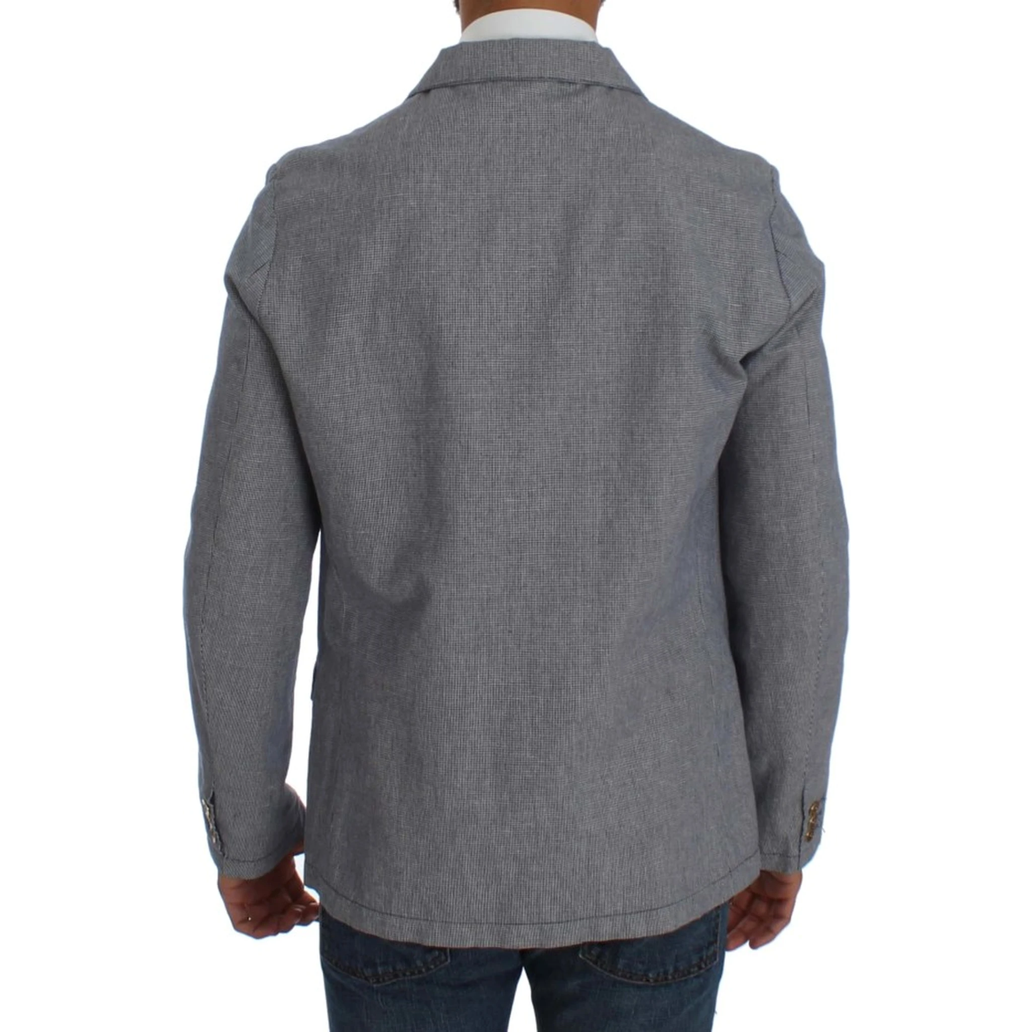 Blue Double Breasted Regular Fit Blazer
