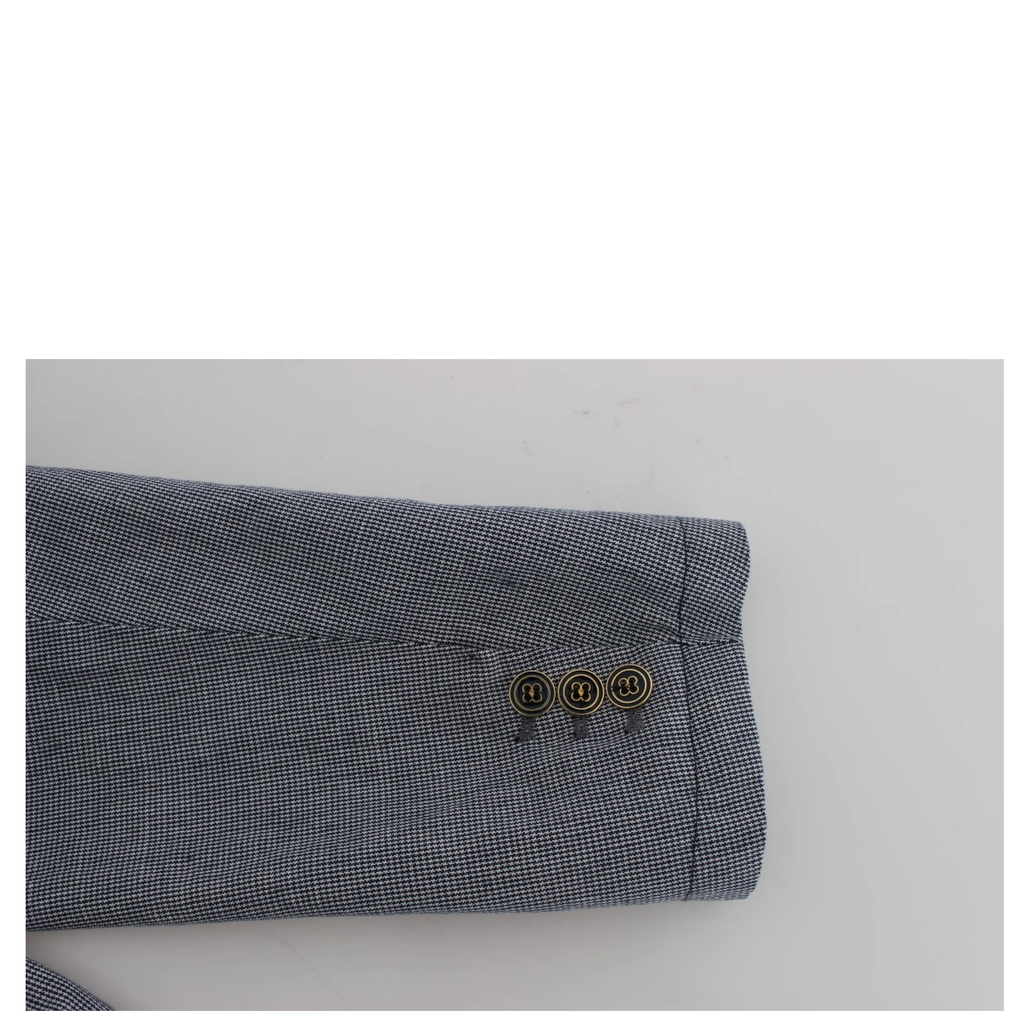 Blue Double Breasted Regular Fit Blazer