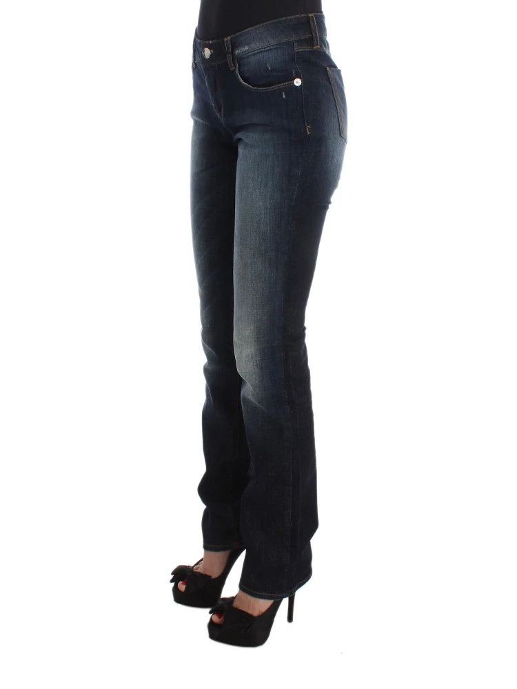 Blue Cotton Slim Fit Bootcut Jeans alternative