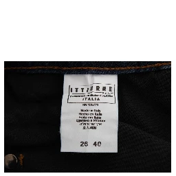 Blue Cotton Blend Bootcut Jeans