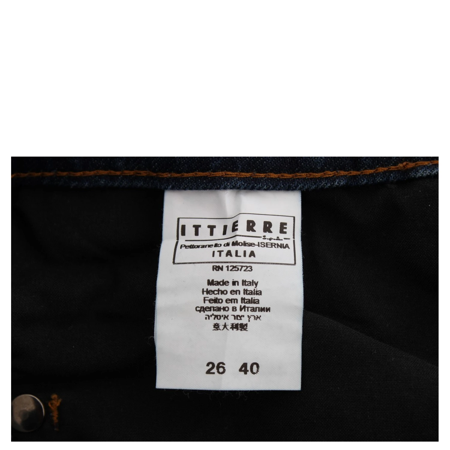 Blue Cotton Blend Bootcut Jeans