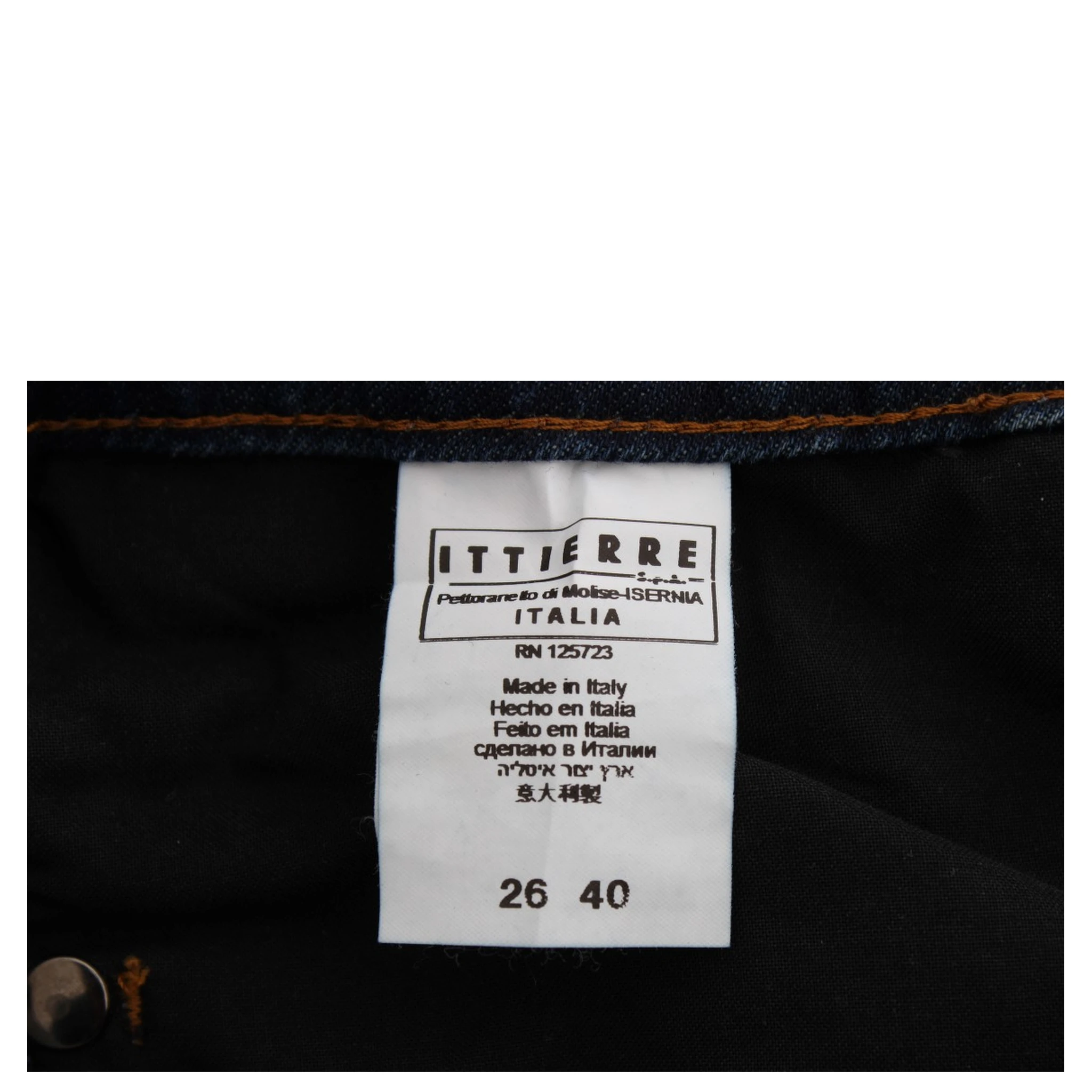 Blue Cotton Blend Bootcut Jeans