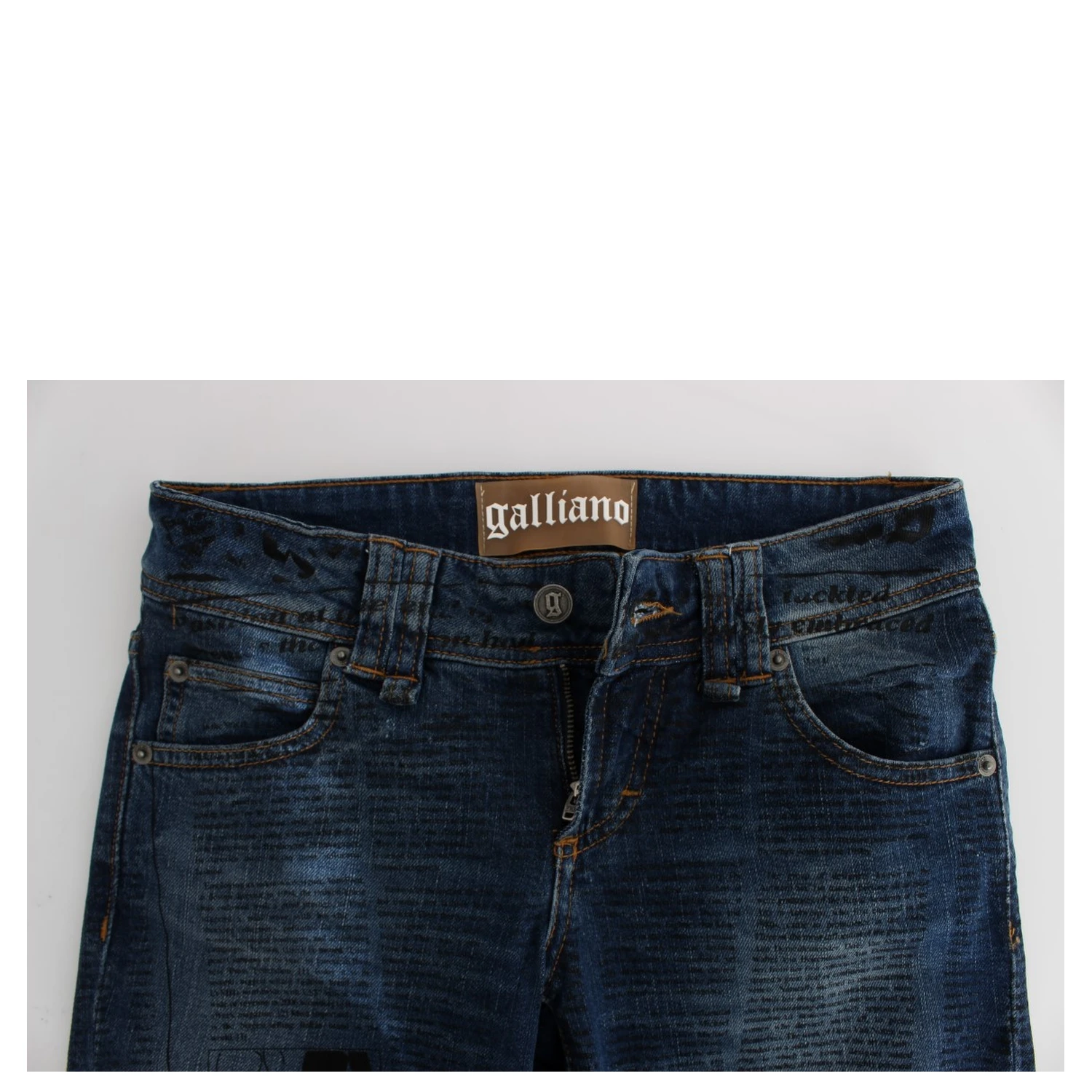 Blue Wash Cotton Blend Slim Fit Bootcut Jeans