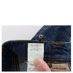 Blue Wash Cotton Blend Slim Fit Bootcut Jeans