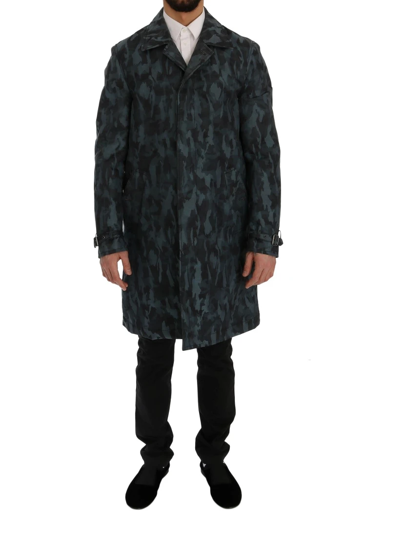 Blue Camouflage Trench Trench