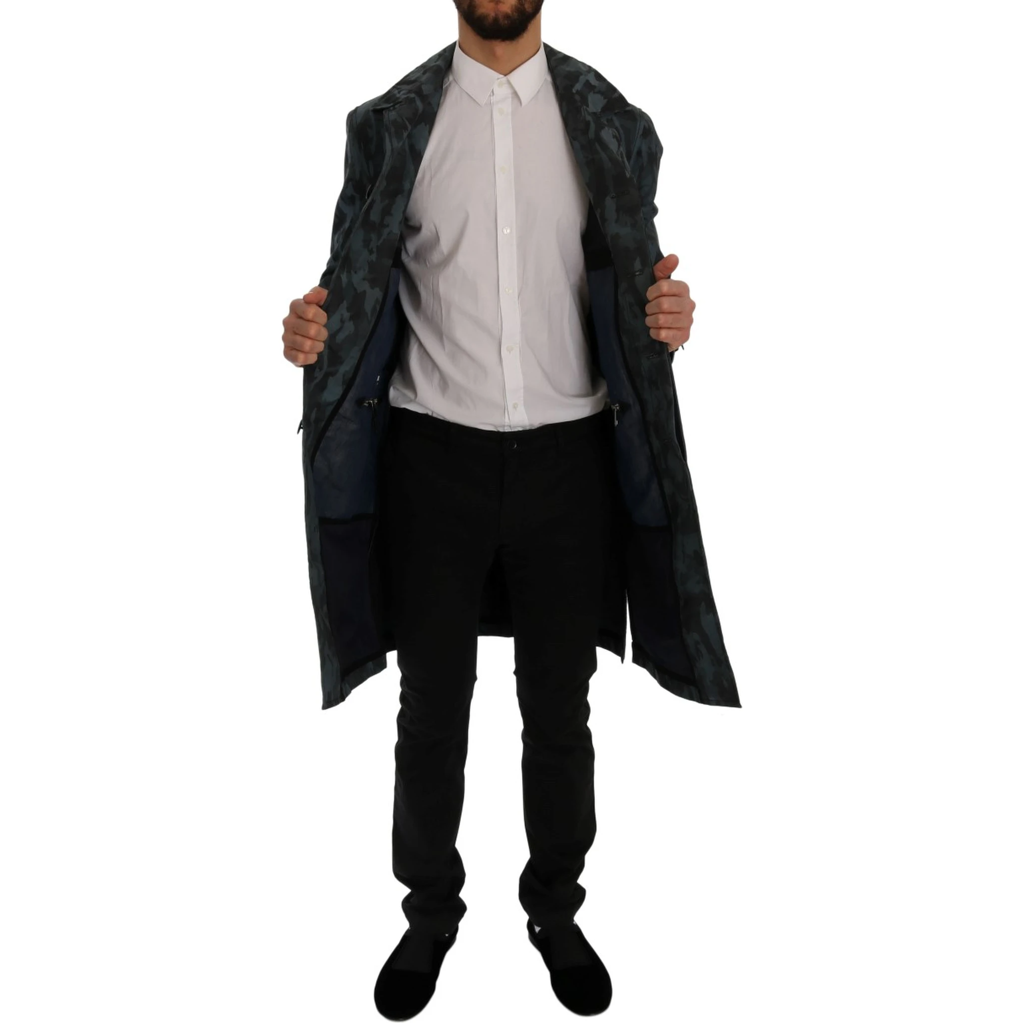 Blue Camouflage Trench Trench