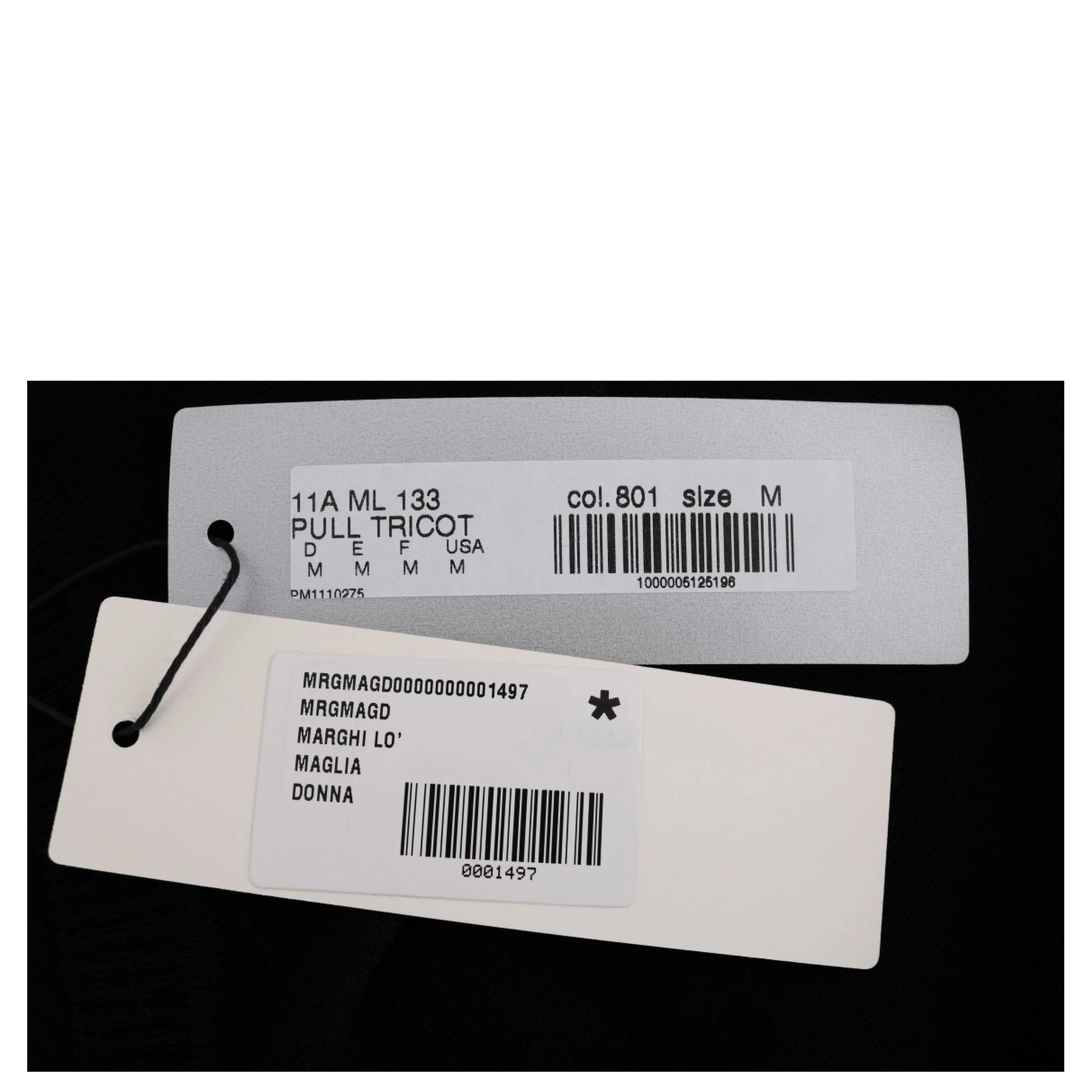 Black 100% Lana Wool Top Blouse T-shirt