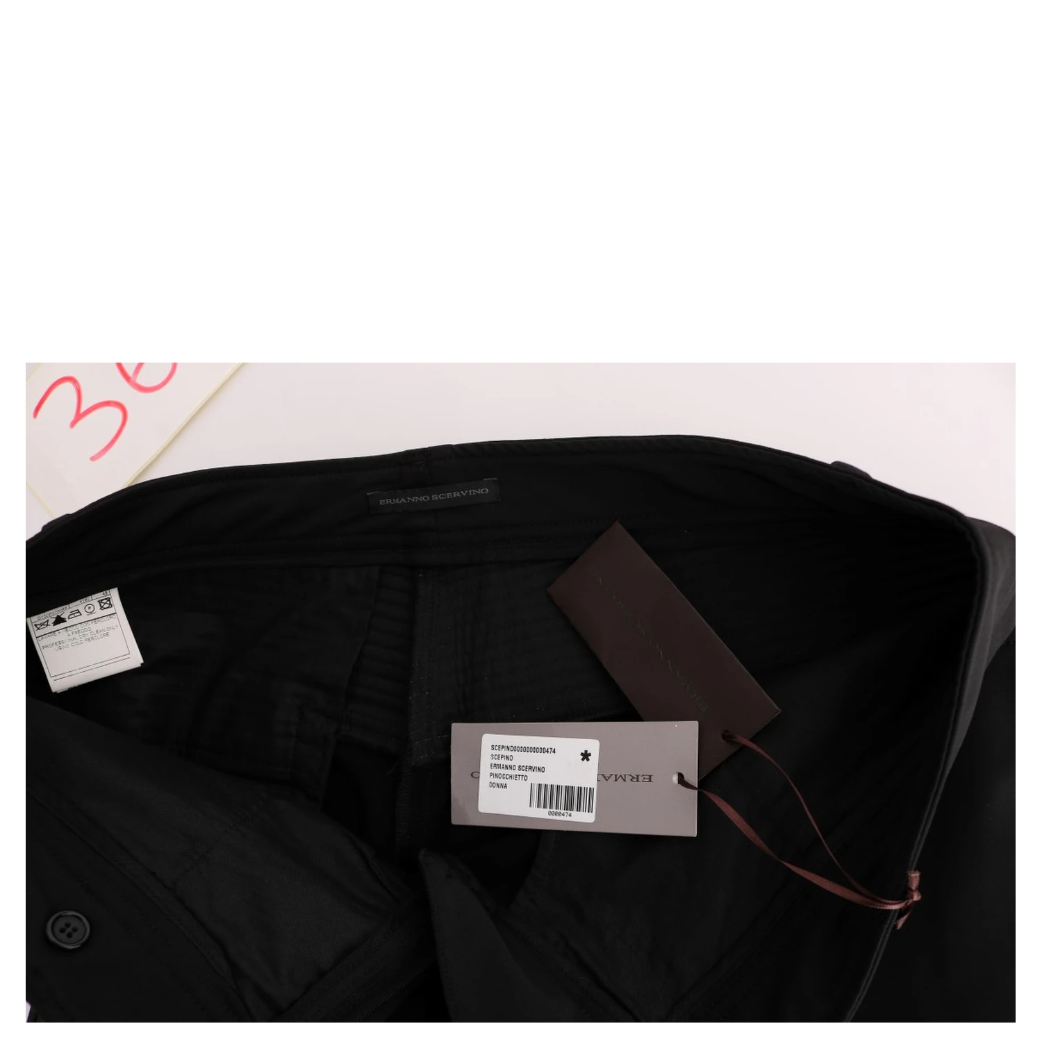 Black Cotton Slim Fit Casual Pants