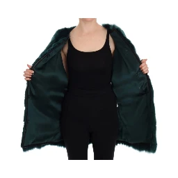 Green Alpaca Fur Vest Sleeveless Jacket