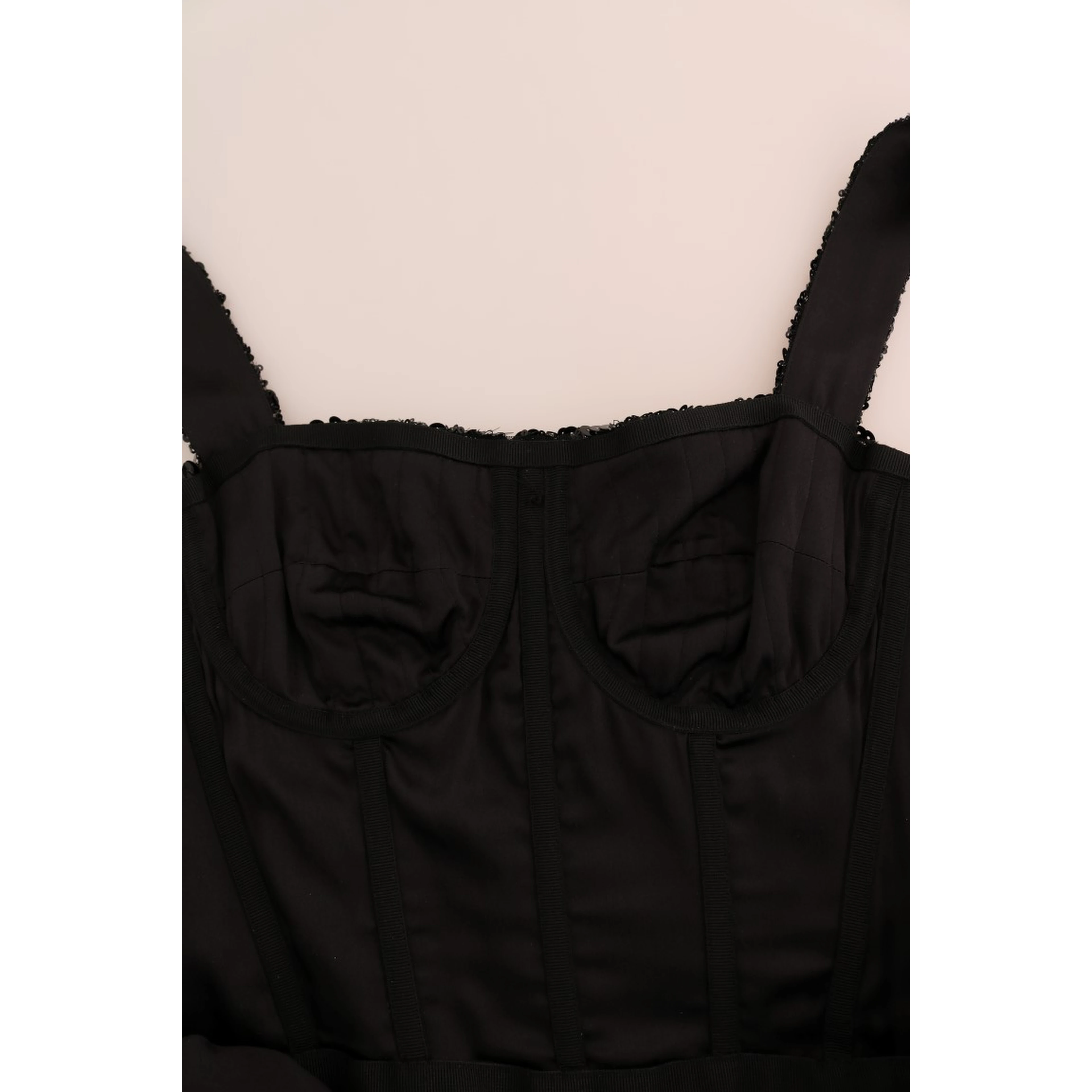 Black Red Polka Sequined Shift Dress