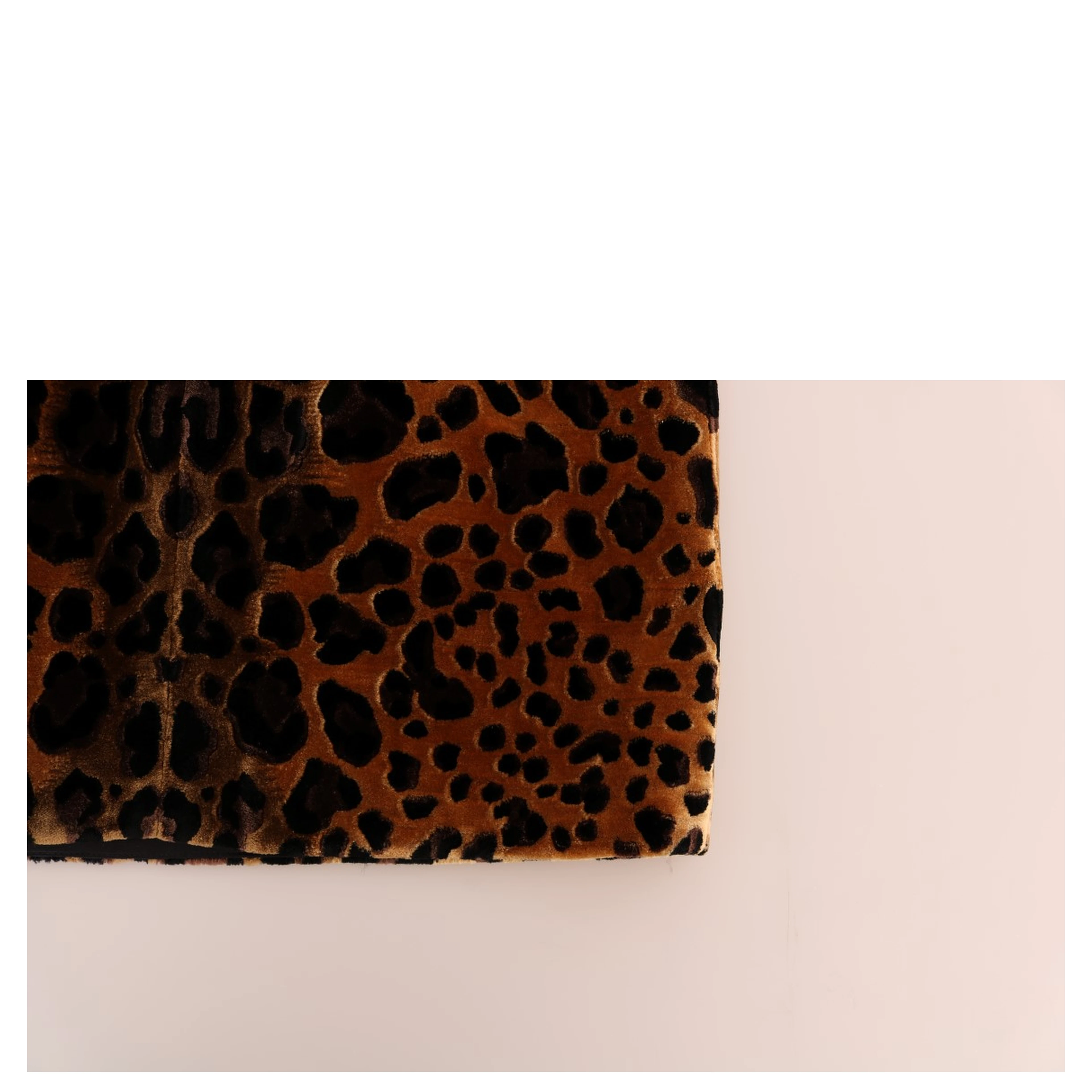 Brown Leopard Print Silk Sheath Dress