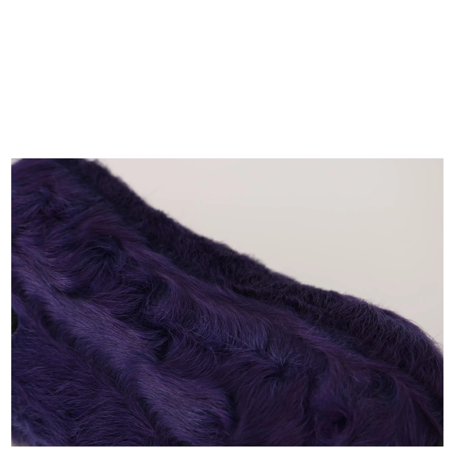 Purple Sheep Fur Leather Loafers