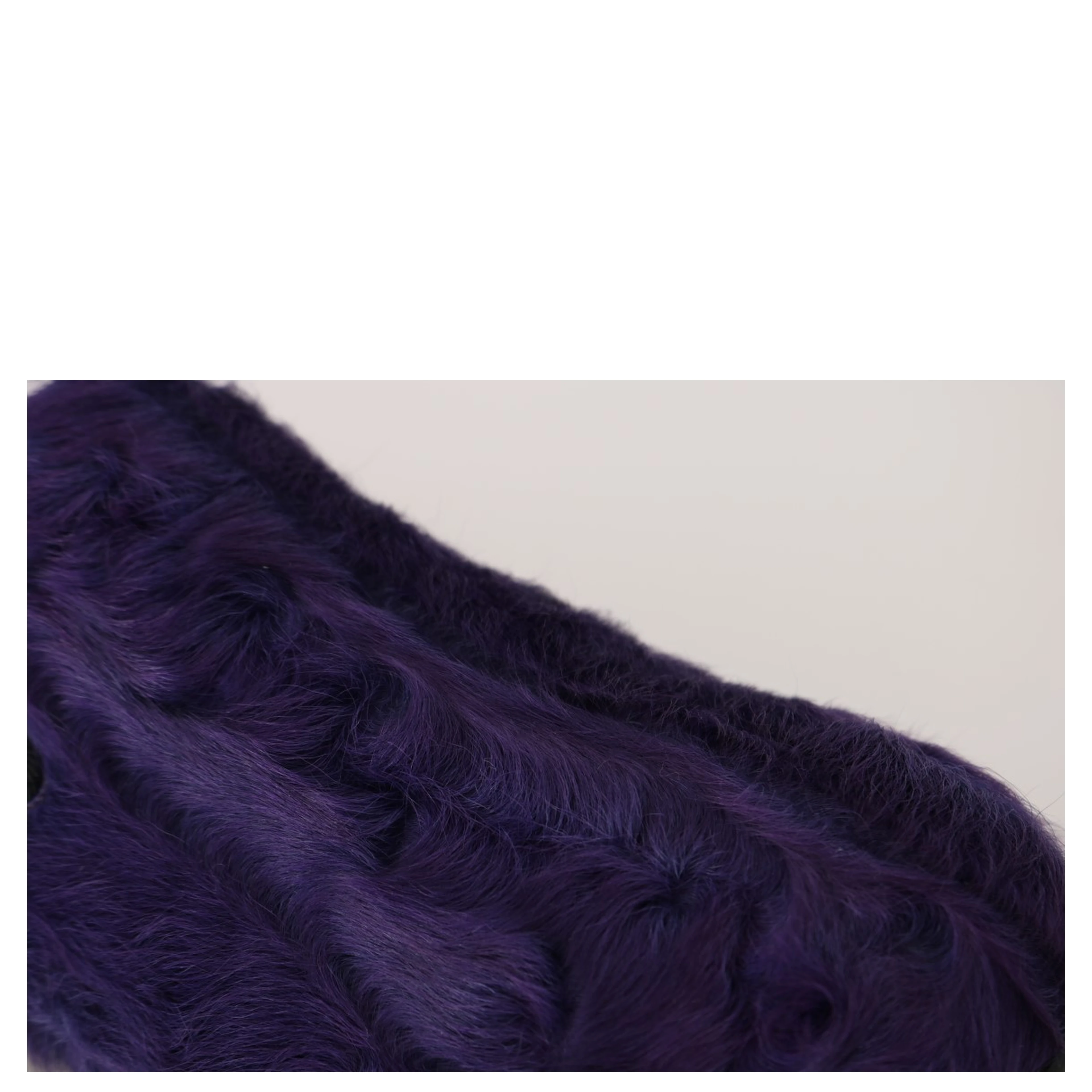 Purple Sheep Fur Leather Loafers